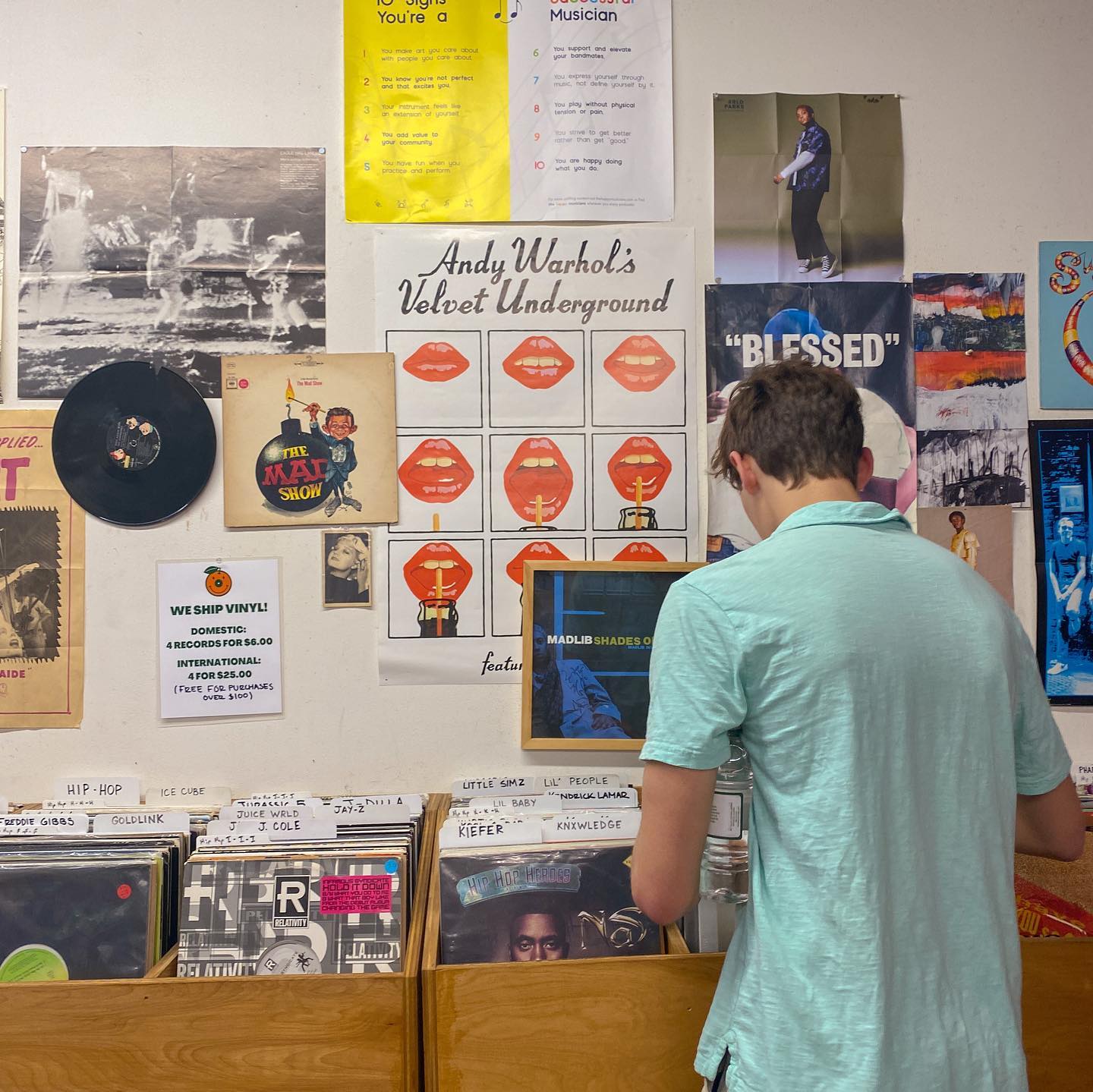 Photo from record store in New Orleans